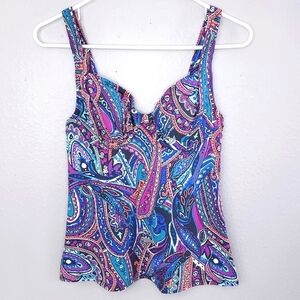 New! TITLE NINE Bodacious Tankini Swim Tank Top 32C